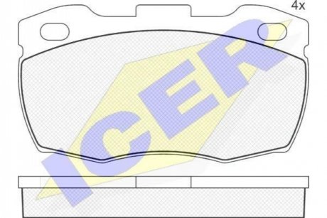 141089 ICER Комплект гальмівних колодок (дискових)