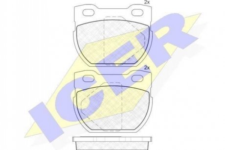 141090 ICER Комплект гальмівних колодок (дискових)