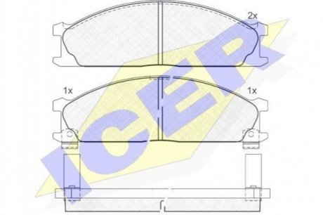 140885 ICER Комплект гальмівних колодок (дискових)