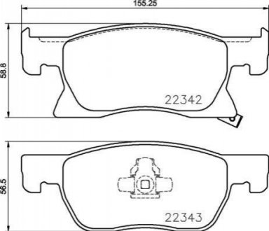 P59 092 BREMBO Гальмівні колодки дискові