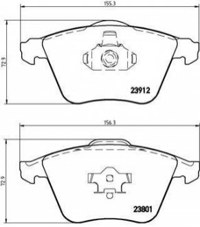 P10 012 BREMBO Гальмівні колодки дискові