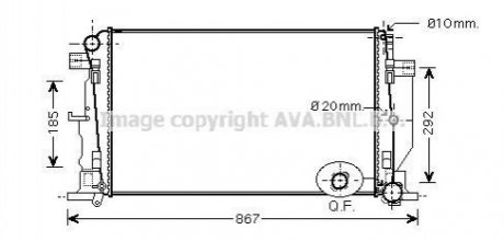 MS2444 AVA COOLING Радиатор, Система охлаждения двигателя