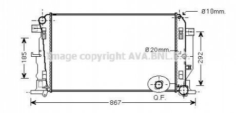 MS2446 AVA COOLING Радиатор, Система охлаждения двигателя