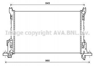 RT2625 AVA COOLING Радиатор, Система охлаждения двигателя