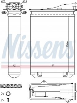 72954 NISSENS Радиатор опалювача салону First Fit