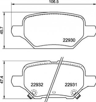 P59099 BREMBO Комплект гальмівних колодок