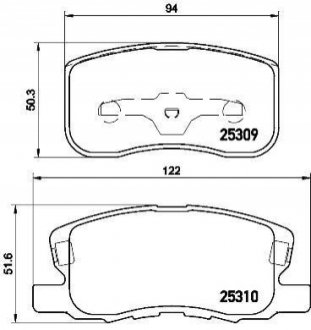 P54 046 BREMBO Гальмівні колодки дискові