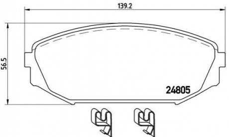 P28 049 BREMBO Гальмівні колодки дискові