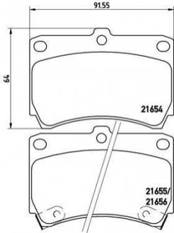 P49 016 BREMBO Гальмівні колодки дискові