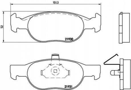 P23 073 BREMBO Гальмівні колодки дискові