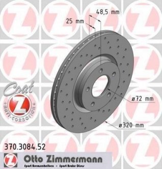 370308452 ZIMMERMANN Диск гальмівний SPORT Z