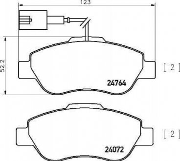 P24 150 BREMBO Гальмівні колодки дискові