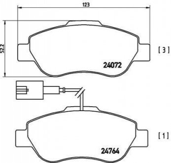 P23 107 BREMBO Гальмівні колодки дискові