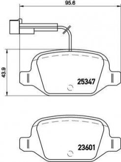 P23 146 BREMBO Гальмівні колодки дискові