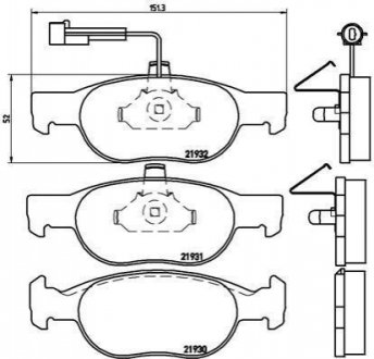 P23 057 BREMBO Гальмівні колодки дискові