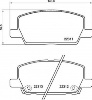 P07 012 BREMBO Гальмівні колодки дискові