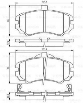 0986494426 BOSCH Гальмівні колодки дискові