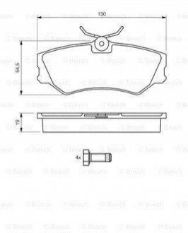 0986460941 BOSCH Гальмівні колодки дискові