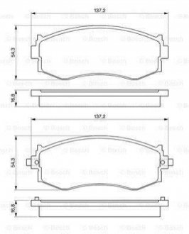 0986461121 BOSCH Гальмівні колодки дискові