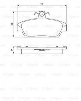 0986424092 BOSCH Гальмівні колодки дискові