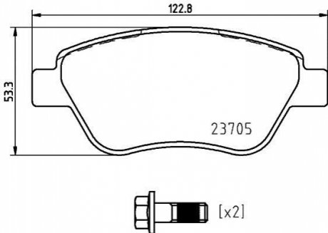 P23 169 BREMBO Гальмівні колодки дискові