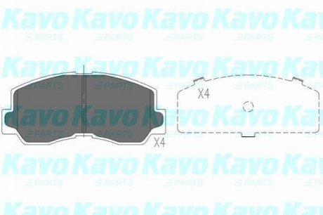 KBP-5532 KAVO KAVO PARTS MITSUBISHI Гальмівні колодки передн.Galant I,II,L300,Pajero I,Celica