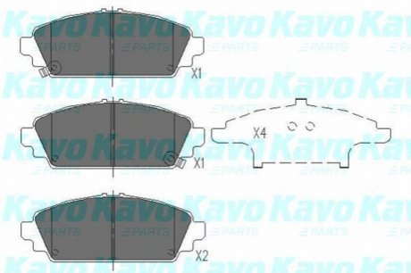 KBP-2010 KAVO KAVO PARTS HONDA Гальмівні колодки передн.Accord 1.6 98-,Civic 1.7CTDi/2.0 01-