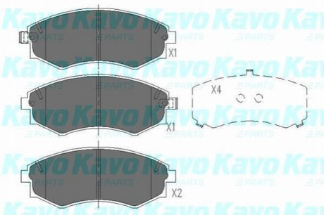 KBP-7504 KAVO KAVO PARTS гальмівні колодки перед. HYUNDAI Lantra, Sonata KIA Magentis 00-