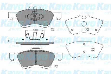 KBP-4564 KAVO KAVO PARTS MAZDA Гальмівні колодки передн. TRIBUTE 04-, FORD MAVERICK 01-