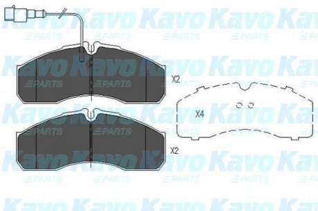 KBP-6591 KAVO KAVO PARTS NISSAN колодки гальмівні задн. NT400 CABSTAR (F24M) 35.13 16-