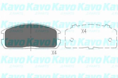 KBP-5524 KAVO KAVO PARTS MITSUBISHI Гальмівні колодки III,IV,Colt II,III,IV 84-96