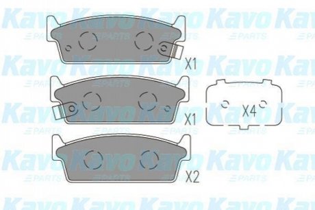 KBP-6601 KAVO KAVO PARTS NISSAN Гальмівні колодки задн. Almera 00- Maxima QX 00-