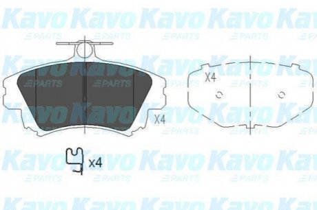 KBP-5519 KAVO KAVO PARTS MITSUBISHI Гальмівні колодки передні Carisma,Colt 95-