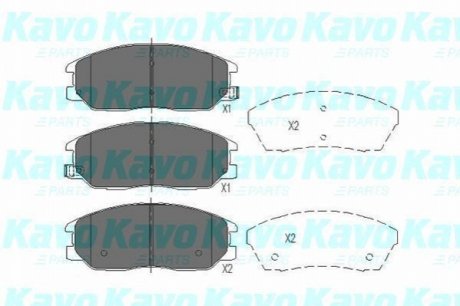 KBP-3021 KAVO KAVO PARTS HYUNDAI Тормозные колодки передн.XG 350,SsangYong 04-