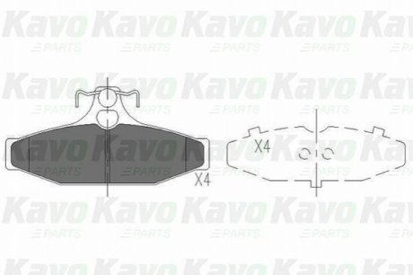 KBP-7503 KAVO KAVO PARTS SSANGYONG Гальмівні колодки передн.Korando,Musso 93-