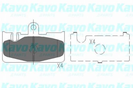 KBP-9073 KAVO KAVO PARTS TOYOTA Гальмівні колодки задн.Lexus LS (FE) 430 00-