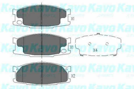 KBP-5539 KAVO KAVO PARTS MITSUBISHI К-т гальмівних колодок передних Canter