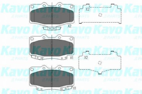 KBP-9054 KAVO KAVO PARTS TOYOTA Гальмівні колодки LandCruiser 3,0-3,4 -02