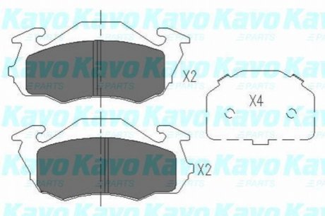 KBP-8017 KAVO KAVO PARTS SUBARU К-т гальмівних колодок передн.Libero 91-