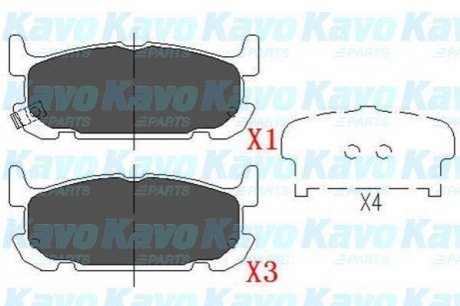 KBP-6571 KAVO KAVO PARTS MAZDA гальмівні колодки задн. MX-5 II 1.8 98-