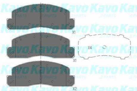 KBP-9088 KAVO KAVO PARTS TOYOTA Гальмівні колодки передн. DYNA 4.0 11-