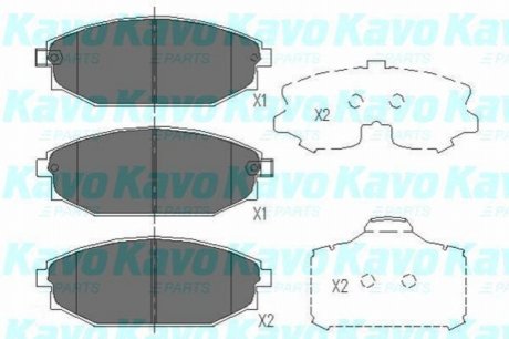 KBP-3014 KAVO KAVO PARTS HYUNDAI Гальмівні колодки передн.Galloper 98-