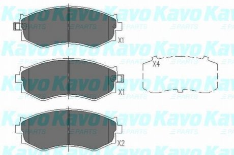 KBP-6527 KAVO KAVO PARTS NISSAN гальмівні колодки передн.Primera 90-