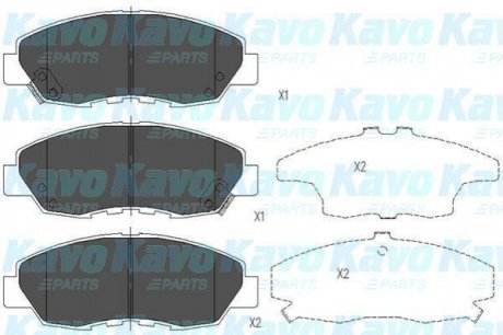 KBP-2026 KAVO KAVO PARTS HONDA Гальмівні колодки передн. Accord 90-