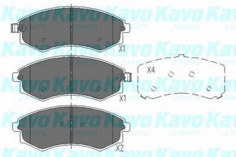 KBP-3029 KAVO KAVO PARTS KIA Тормозные колодки передн.Magentis 01-