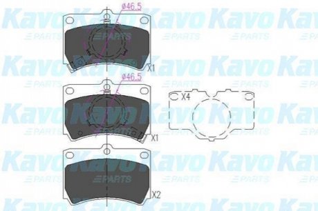 KBP-4517 KAVO KAVO PARTS MAZDA Колодки тормозные передн.323 85-93