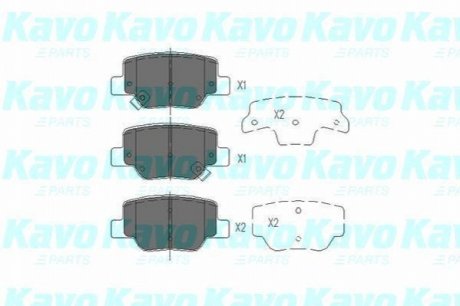 KBP-9115 KAVO KAVO PARTS TOYOTA Гальмівні колодки задн. VERSO 09-