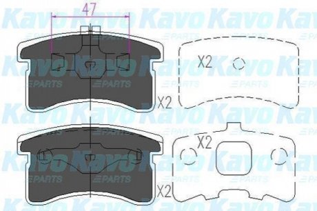 KBP-1506 KAVO KAVO PARTS NISSAN Гальмівні колодки Maxima QX 94-00