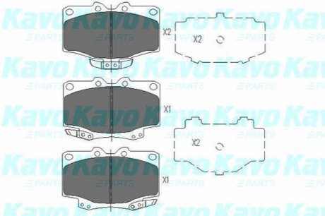 KBP-9048 KAVO KAVO PARTS TOYOTA Гальмівні колодки Hilux,4-Runner