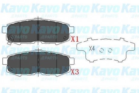 KBP-4555 KAVO KAVO PARTS Гальмівні колодки задн. MAZDA Mpv 02-